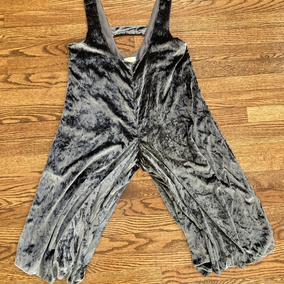 Anthropologie Maeve velvet wide leg jumpsuit overalls jumper 90s Y2K - Picture 4 of 11